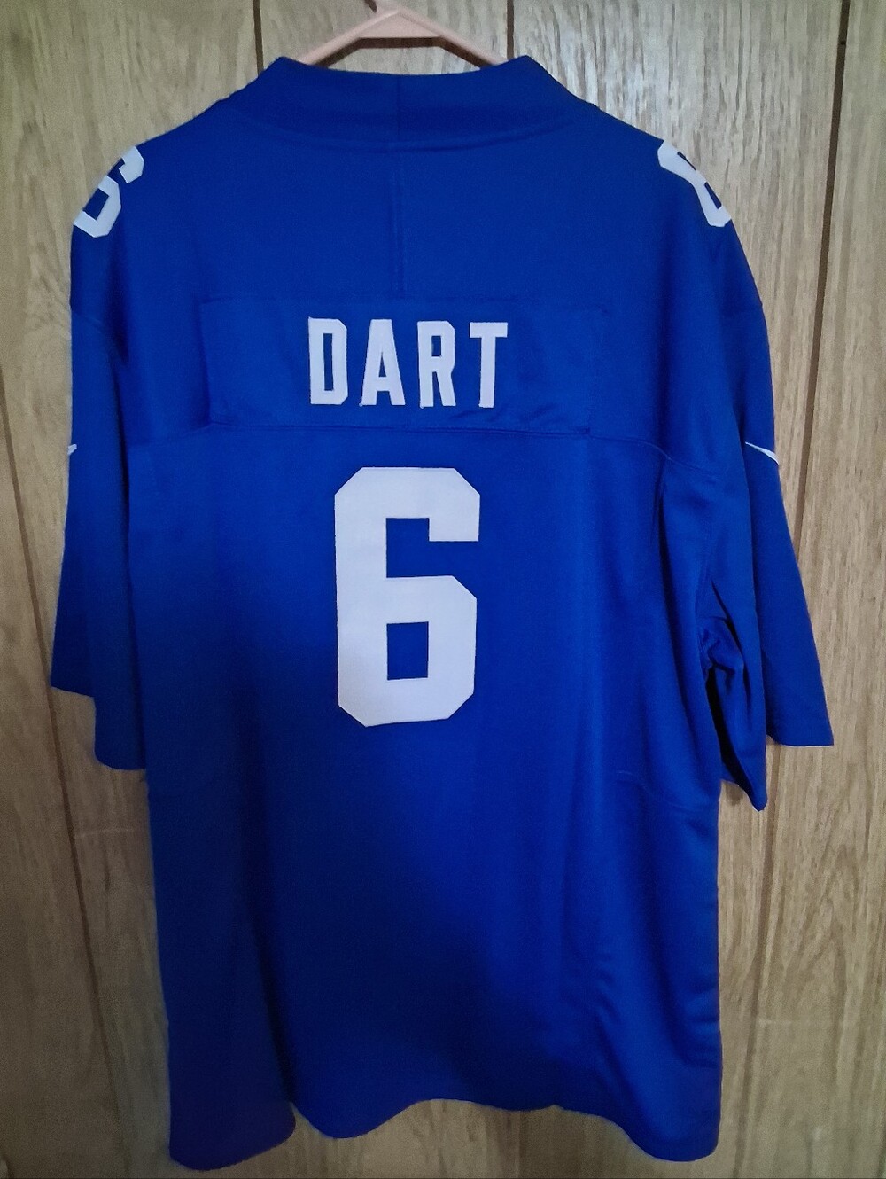 Mystery Sports Card With Jaxson Dart Fuse Home Blue XXL New York Giants Jersey